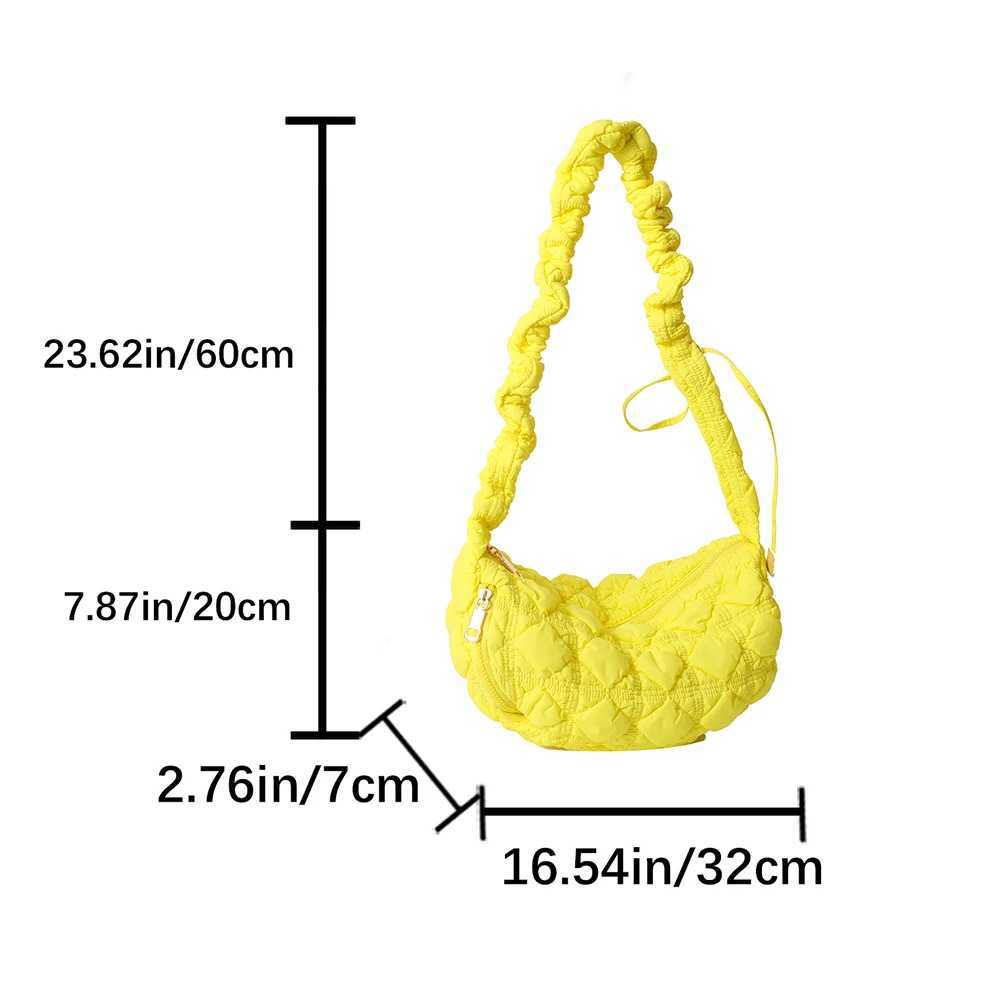 Women Ruched Quilted Cloud Bag Nylon Shoulder Bags for Women Handbags Tote Crossbody Messenger Bags Shopper Purses Clutch 2023 XJ250604