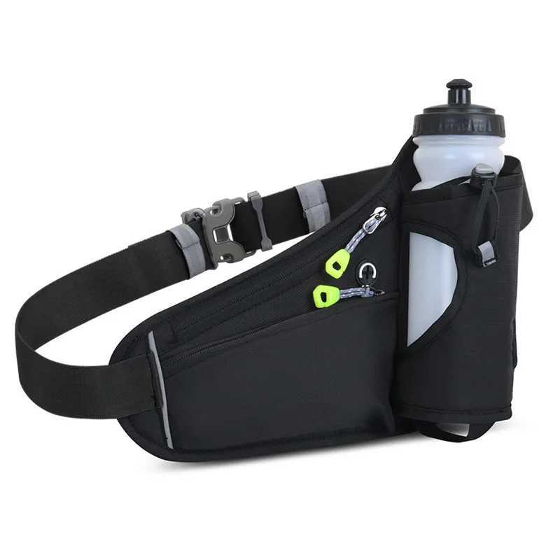Men Women Running Waist Bags Multifunction Water Bottle Holder Hydration Belt Sports Pack Gym Cell Phone Jogging Cycling Bag W250604