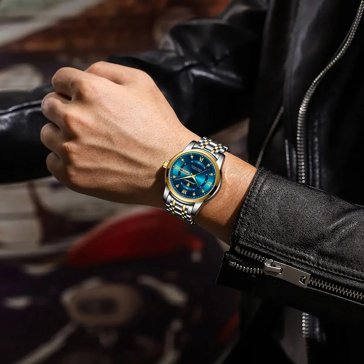 POEDAGAR Watch for Man Elegant Date Week Waterproof Luminous Men Quartz Stainless Steel Sports Mens Watches reloj 250528