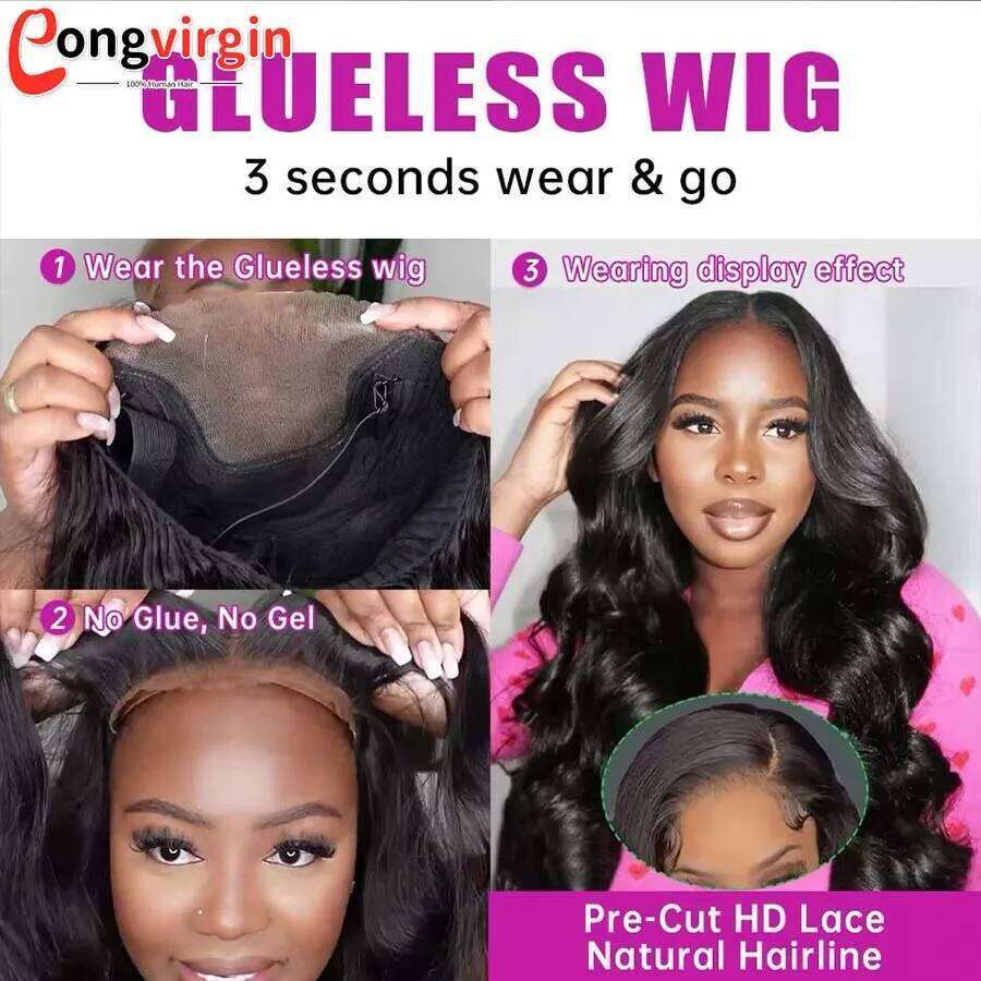 And Go 5X5 9X6 Body Wave Glueless Wig Human Hair Ready To Wear 360 13x6 Brazilian Hd Lace Front Wigs For Women Preplucked
