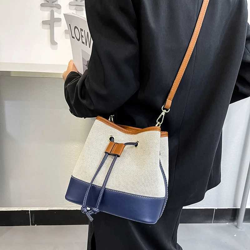Canvas Bucket Bag Luxury Designer Handbags Wen PU Shoder Bag Fi Crossbody Daily Cmuting Tote Bag D251014