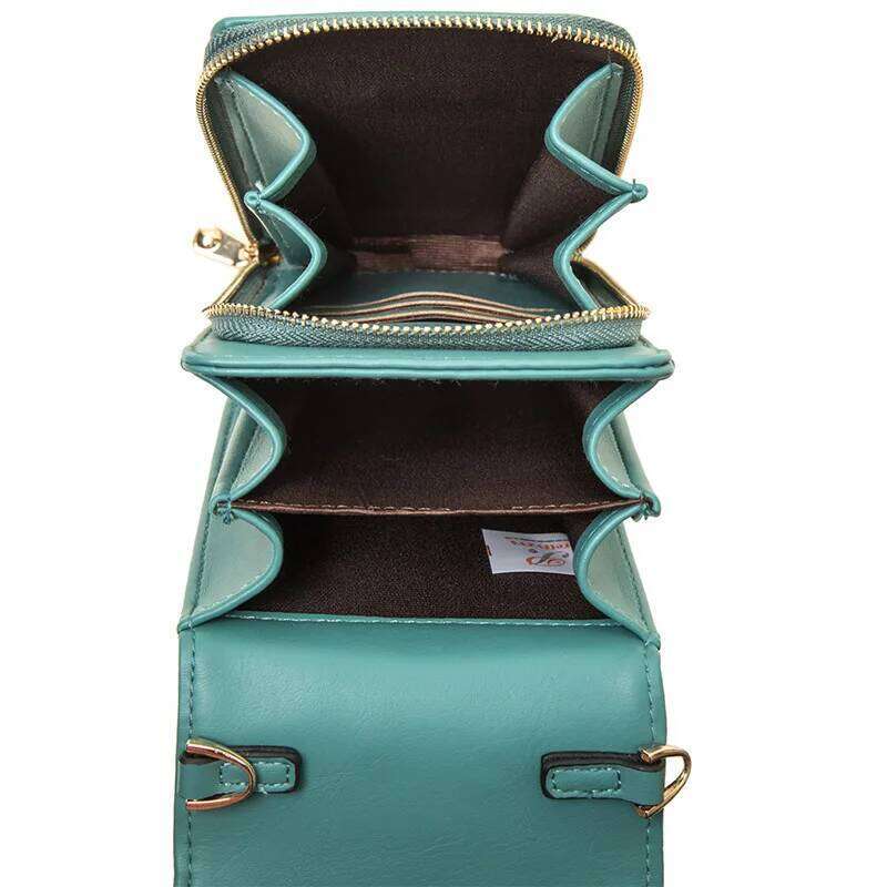 Foreign trade new mobile phone bag Japan and South Korea small fresh vertical buckle clamshell multi-function zipper large