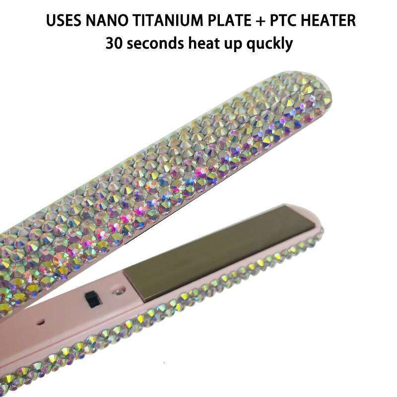 Mini Portable Blow Set Travel And Small Flat Iron With Rhinestone Folding Handle Hair Dryer For Women