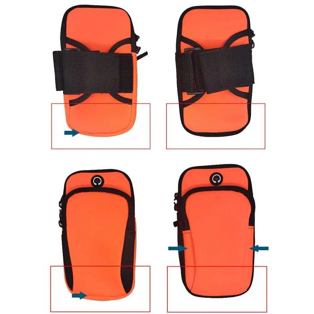 Durable Neoprene Sports Armband Phone Case Breathable Mesh Waterproof With Headset Hole Black Blue Green Arm Bags Universal W250604