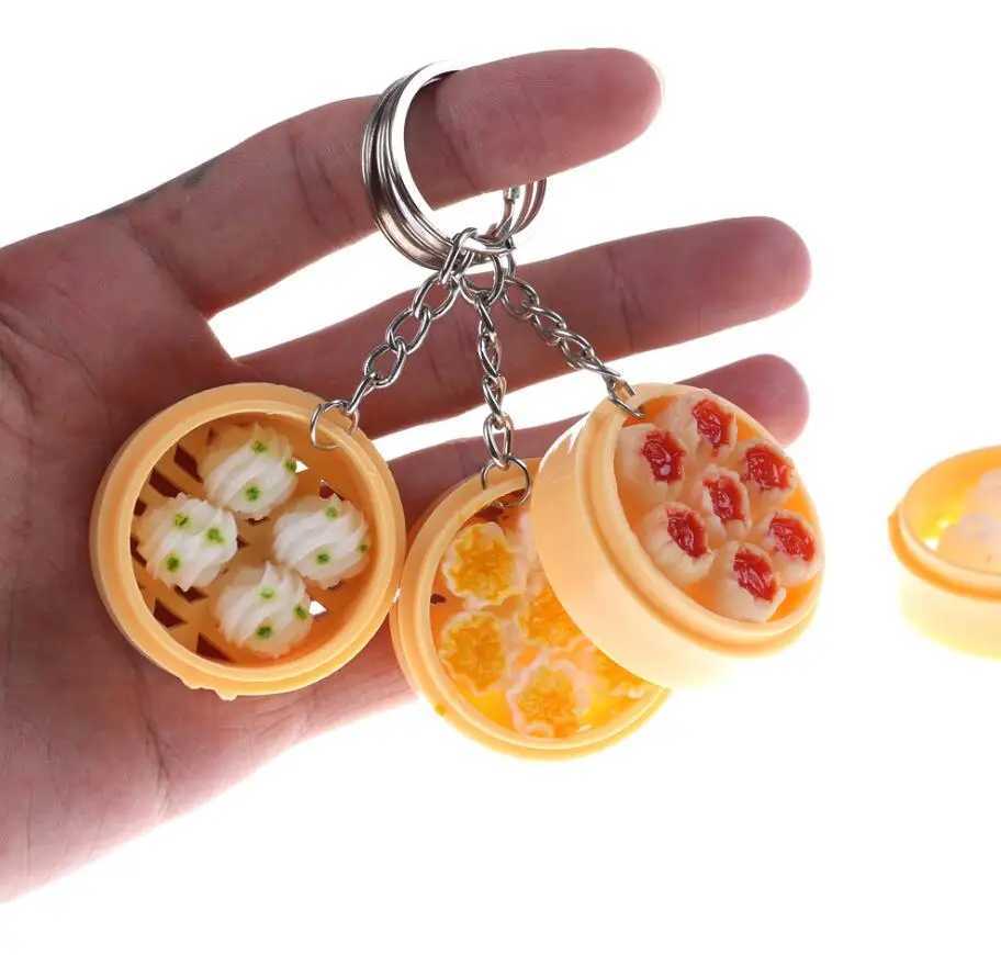 New Simulation Food Key Chains Noodle New Keychain Chinese Blue and White Porcelain Food Bowl Mini Bag Pendant #17169 W250604