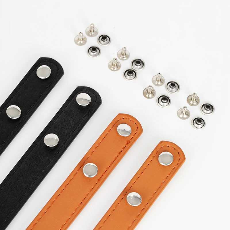 2pcs Pu Handles For Womens Bags Detachable Accessories For Handbags DIY Shoulder Bag Strap With Silver Rivets Tote Bag Handles W250604