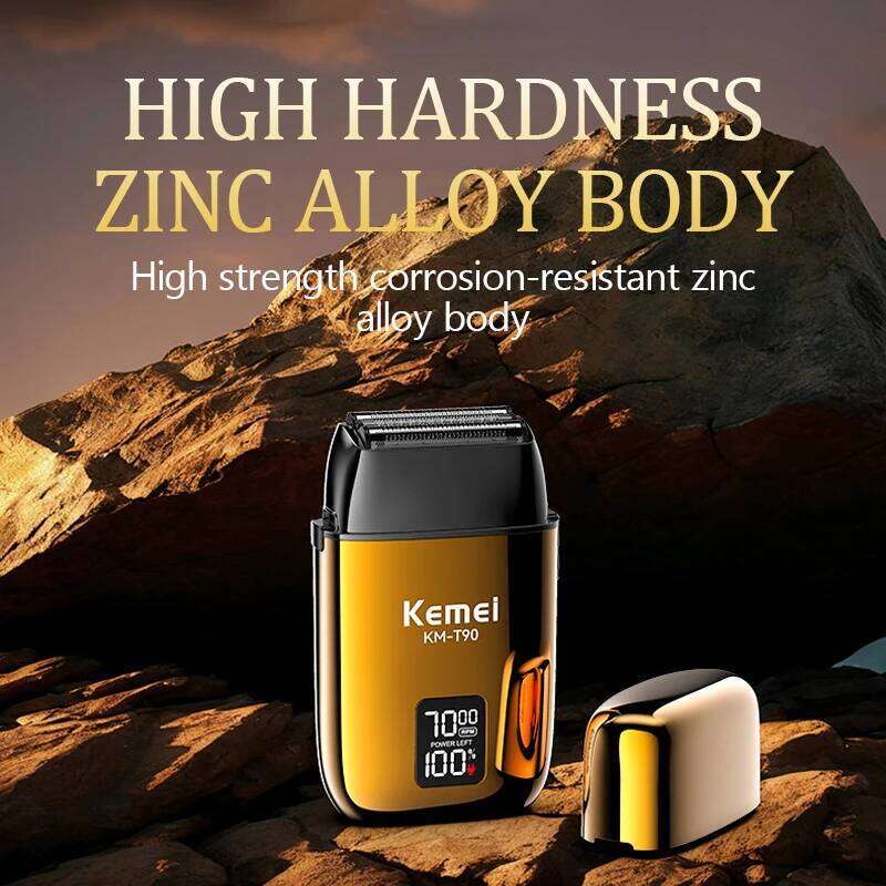 KEMEI Reciprocating 3-Blade Floating Head Mini With LCD Display And Waterproof USB Charging Electric Shaver Km-T90