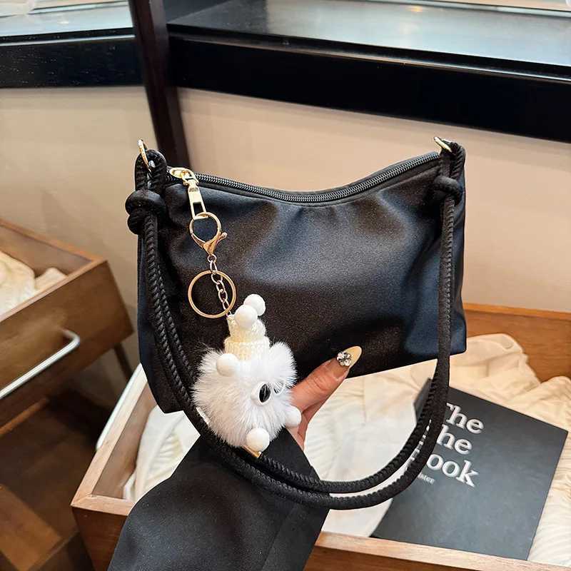 Temperament Glossy Silk Underarm Bag for Women 2025 New High-end Fashion Casual Single Shoulder Small Bag XJ250604