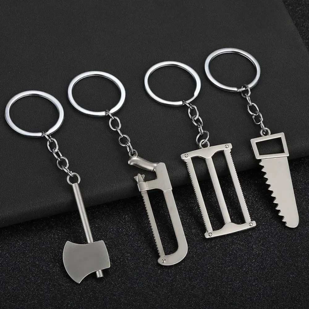 Pretend Play Set Mini Construction Multi Small Tools Metal Keychain Assorted Designs for Creative Play Gift DIY Toy Car Keyring W250604