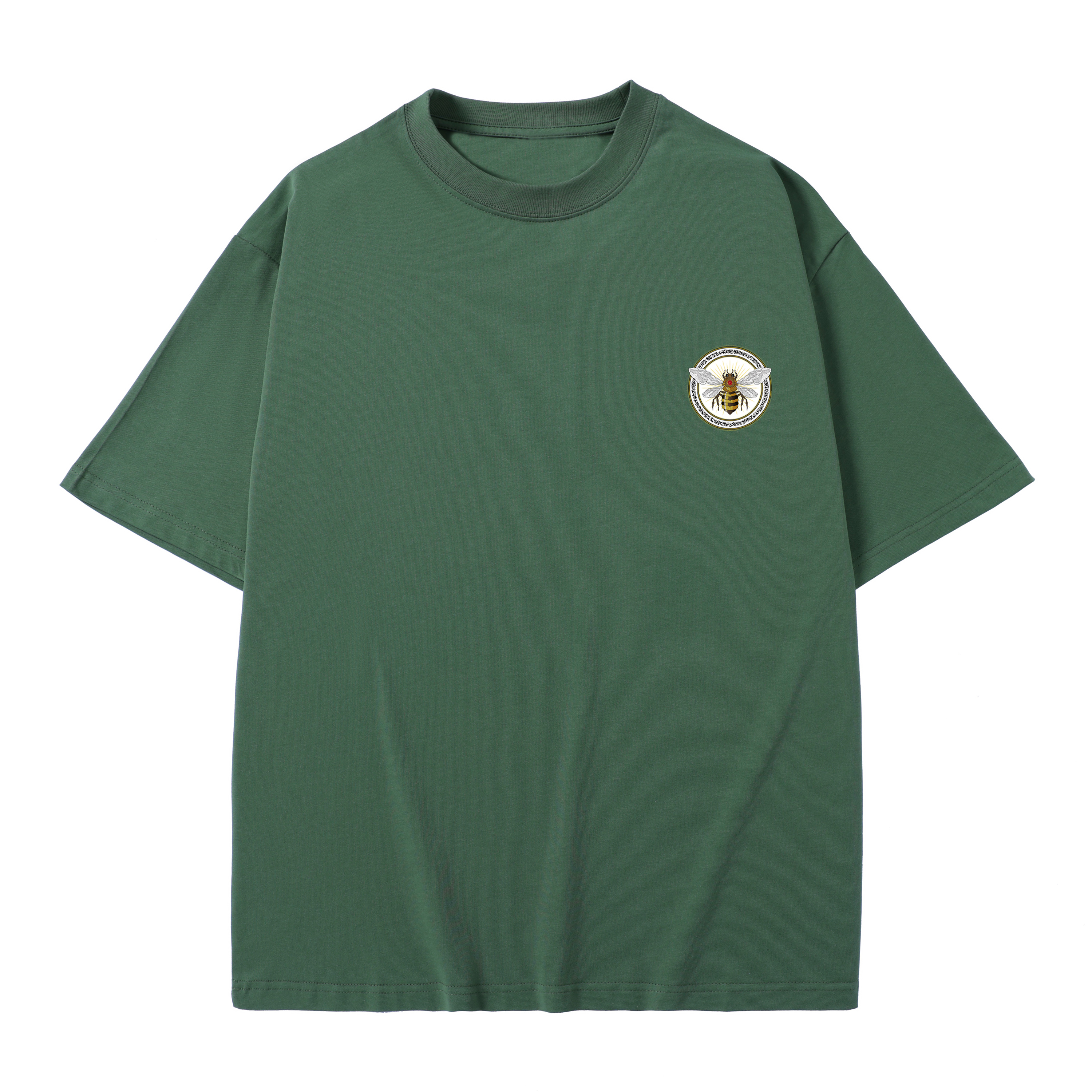 T-shirt men's top designer cotton T-shirt The bee logo short sleeved clothing high-quality fashionable T-shirt BROADTRUE