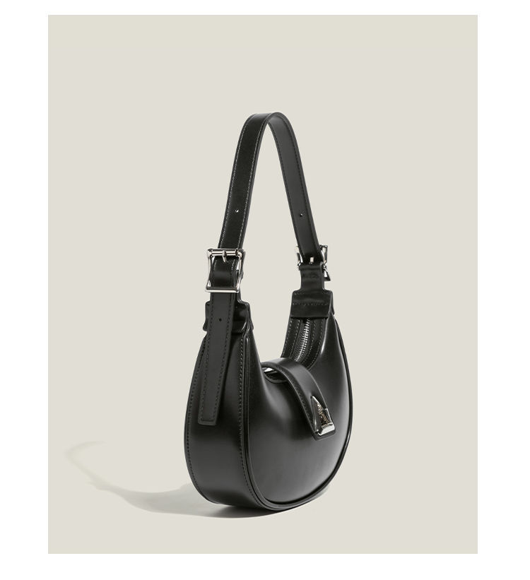 Small texture crescent bag women's new senior sense underarm bag shoulder crossbody bag