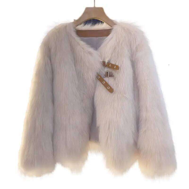 Formal Eco-Friendly Jackets Women Outwear 2025 Autumn Winter New Coat Female Fashion Loose Long-Sleeved Fur Jacket