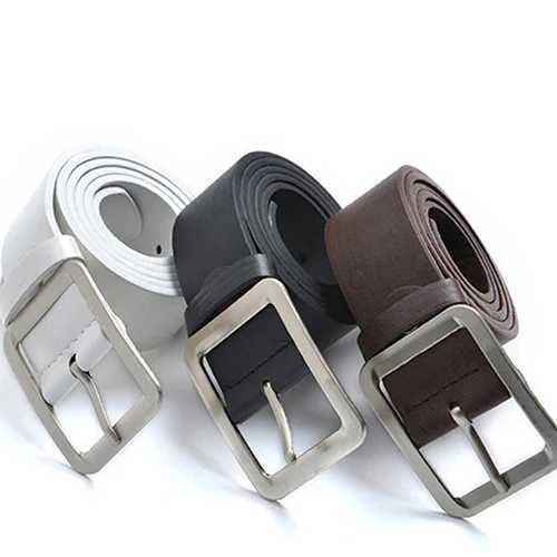 Mens Fashion Solid Color Faux Leather Buckle Waist Strap Business Casual Belt Gift classic vintage High Quality mens belt W250604