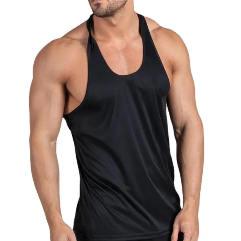 Summer Cotton Bodybuilding Muscle Stringer Tank Top Men Fitness Workout Y BACK Vest 250604
