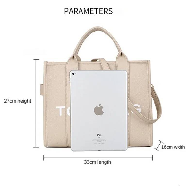 Tote For Women PU Leather Handbag Personality Large Capacity Underarm Shoulder Bags Designer Fashion Crossbody Bag 2024
