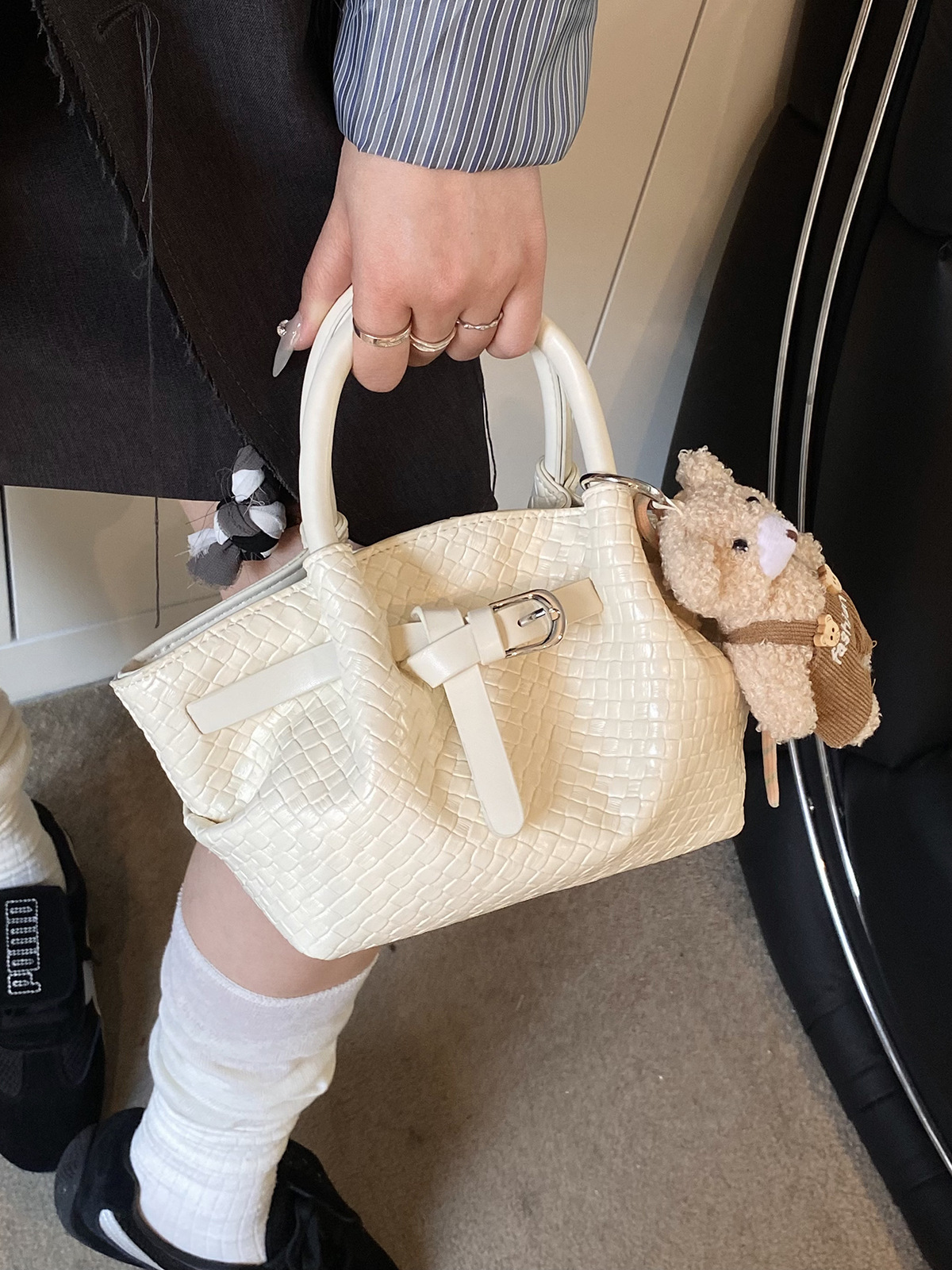 designer Korean Niche Handwoven Bag for Women 2025 New Trend Spring Fashion Basket Bag Versatile Crossbody Bag