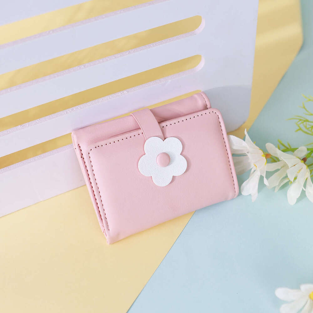 Trendy Coin Purse 2025 Women's Short Cute Small Flower Korean Style Student 70% off Wallet Card Holder