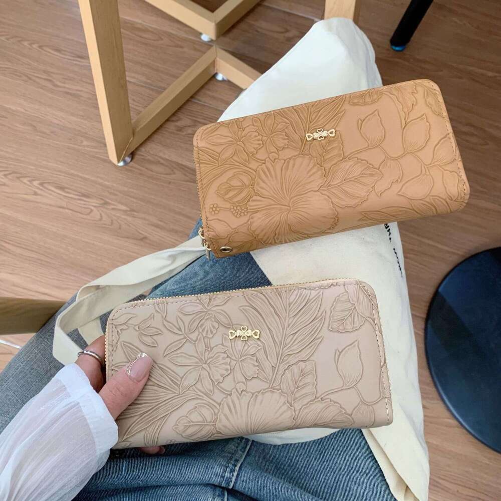 Women's INS Style Small High-end Long Wallet Coin Purse Zipper Clutch