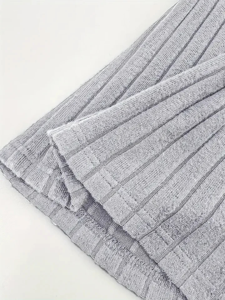 Solid Ribbed Flare Leg Pants Casual Slim Pants For Spring Fall Womens Clothing 250530