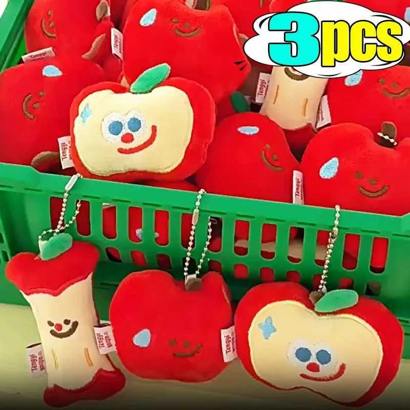 1-3pcs Cute Apple Plush Toy Keychain Cartoon Apple Creative Soft Stuffed Doll Pendant Car Key Ring Backpack Bag Decor Kid Gift W250604