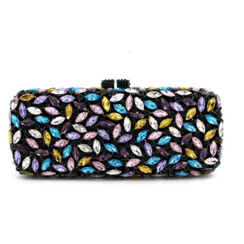 XIYUAN Women Gold Sier Green Blue Party Clutches Dinner Bridal Elegant Evening Bag Dia Wedding Crystal Metal Handbag Purse