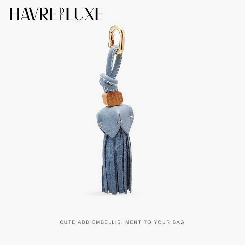 Genuine leather pendant shoelace decoration accessories removable tassel accessories bag pendant W250604