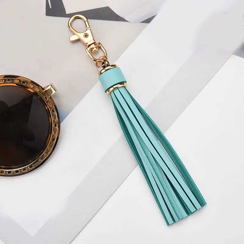 Fashion PU Leather Tassel Key Chain Women Cute Tassel Keychain Bag Accessories Decoration Tassels Car Key Ring Fringe Jewelry W250604