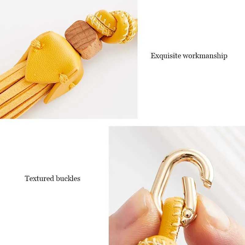 Genuine leather pendant shoelace decoration accessories removable tassel accessories bag pendant W250604