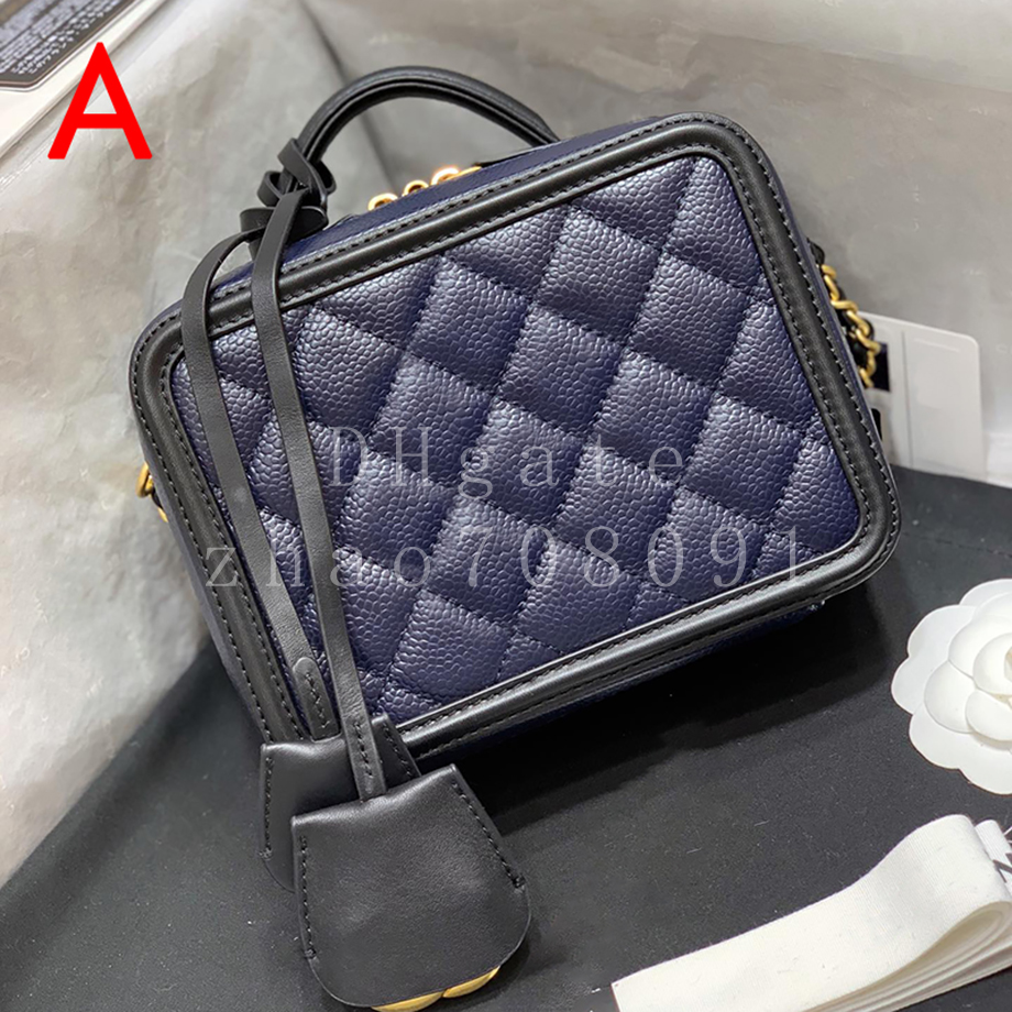 Makeup bag Designer Bag Diamond quality 17cm Genuine Leather Camera bag Luxury shoulder bag With box C465