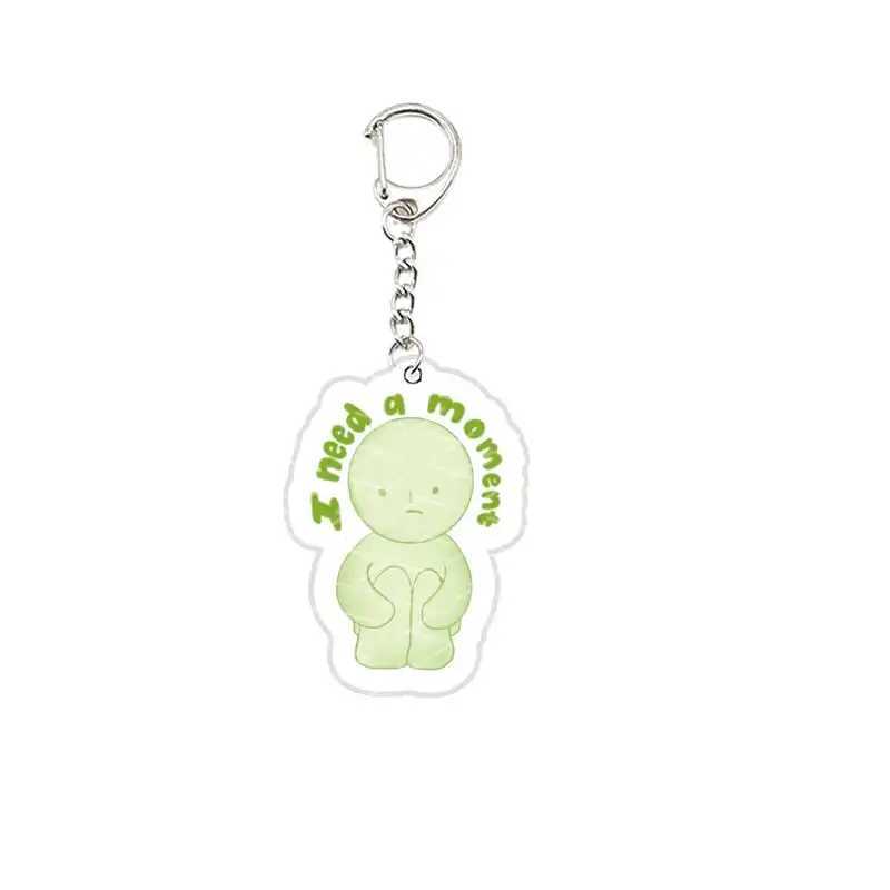 Acrylic Smiski Keychain for Accessories Bag Smiski Key Chain Key Ring Pendant Keyring Chains Fans Gifts W250604