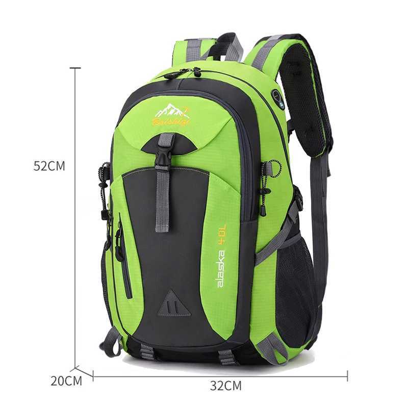 Unisex Hiking 40L bags New Women and Men Outdoor Mountaineering Backpacks Large Capacity Travel Camping Storage Bag W250603