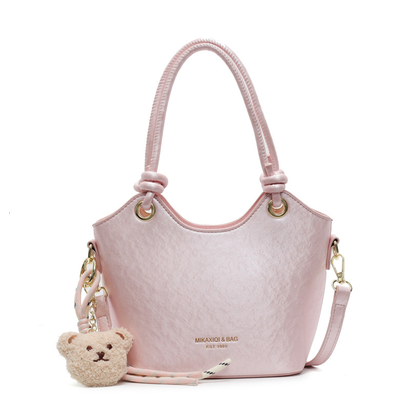 designer Korean Style Fashion Simple Handheld Bucket Bag for Women 2025 Spring Summer New Trend Commuter Casual Versatile Shoulder Crossbody Bag