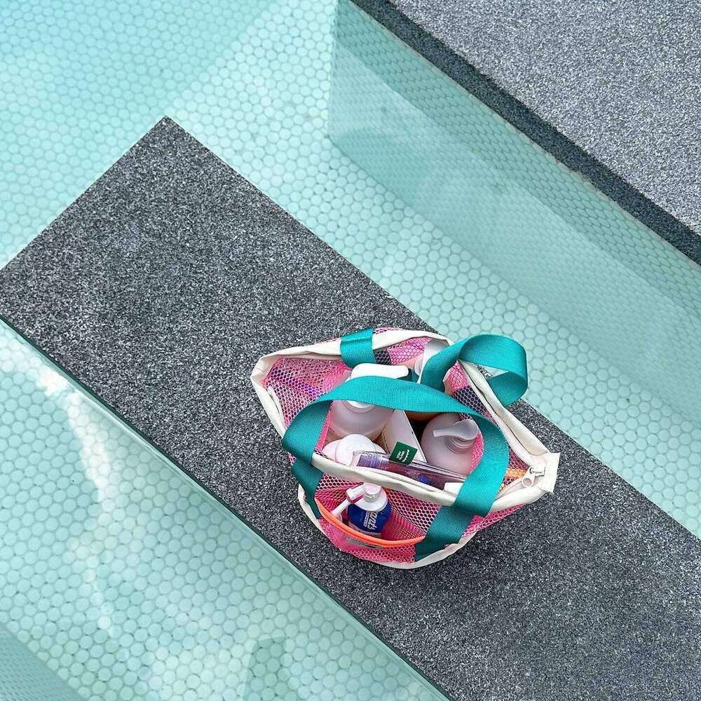 Korean INS Beach Outdoor Travel Mesh Storage Swimming Bathing Toiletry Handheld Small Bag
