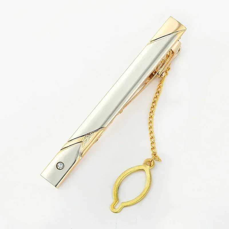 Fashion Simple Pattern Tie Clip Business Casual Party Birthday Gift Mens High-end Versatile Crystal Suit Shirt Accessories W250604