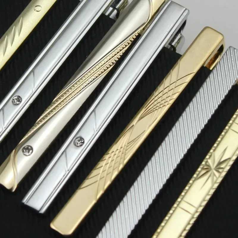 Fashion Simple Pattern Tie Clip Business Casual Party Birthday Gift Mens High-end Versatile Crystal Suit Shirt Accessories W250604