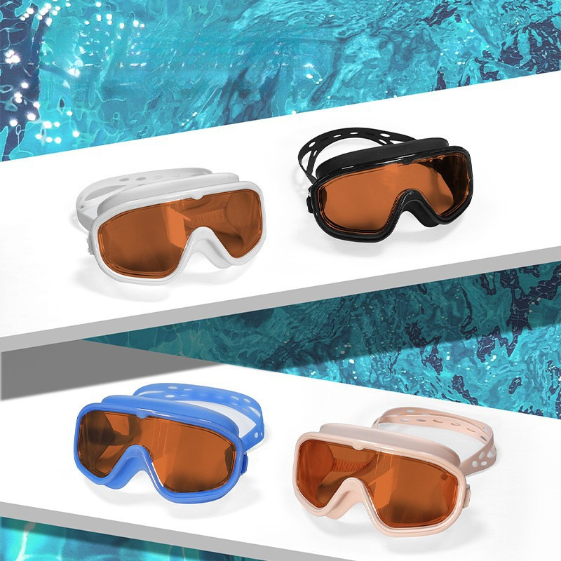 for Adults, Waterproof, Anti-Fog, Anti-Glare, UV Protection, Large Frame Swim Glasses, Diving Goggles, Swimming Goggles