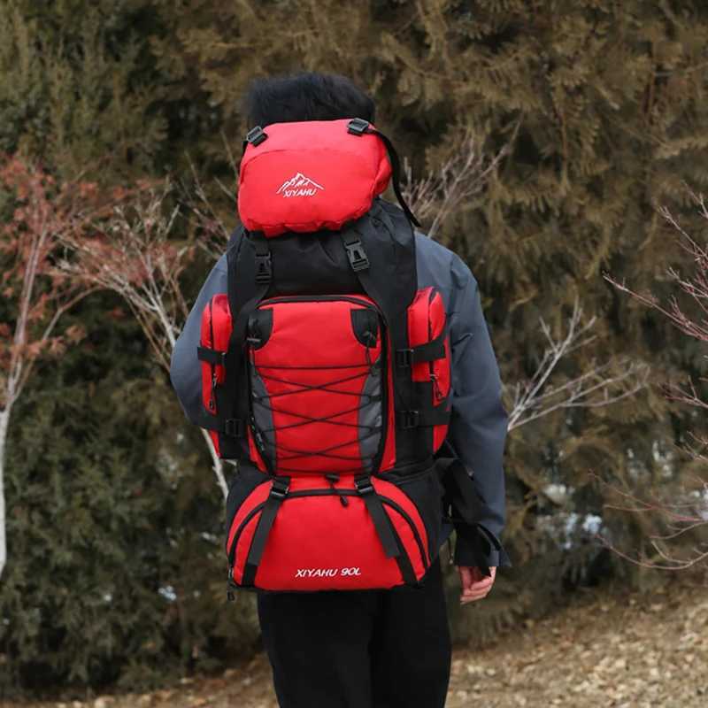 Fashion Outdoor Sport Bag Unisex Multifunctional Breathable Waterproof 90L High-Capacity Lightweight Mountaineering Backpack W250603