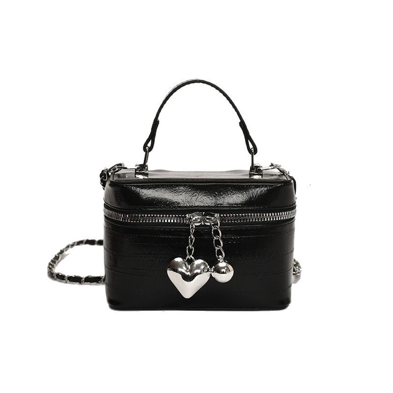 designer 2025 New Hot Fashion Chain Handbag Box Bag for Women High-Quality Texture Crossbody Bag Solid Color Simple Shoulder Bag