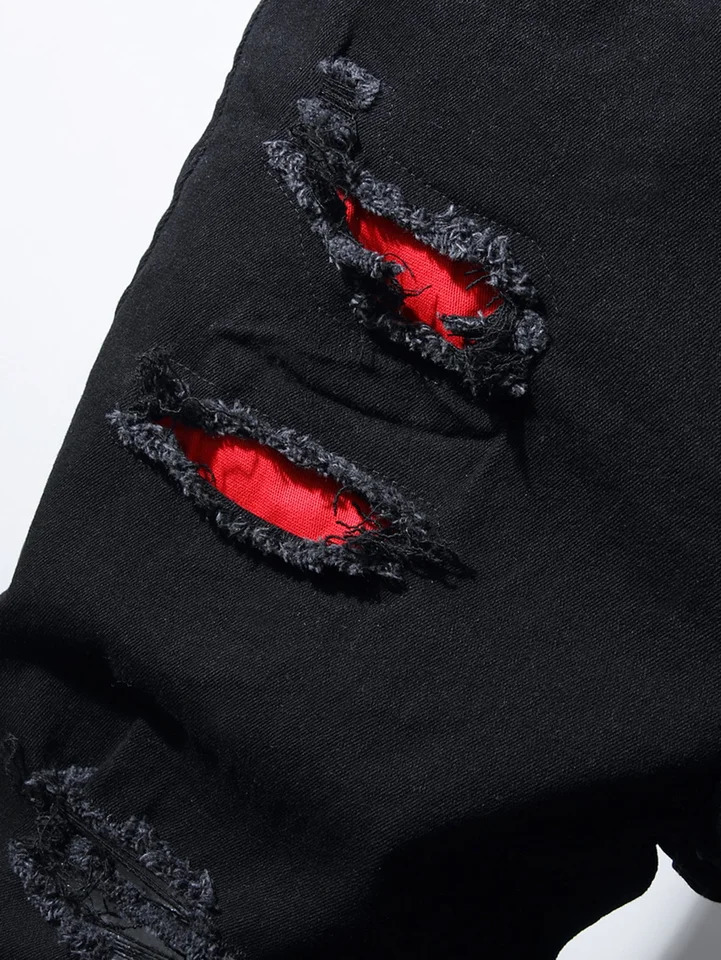 Summer Slim Stretch Men Short Jeans Fashionable Retro Patchwork Denim Shorts Streetwear Cotton Cargo Male 250529Z