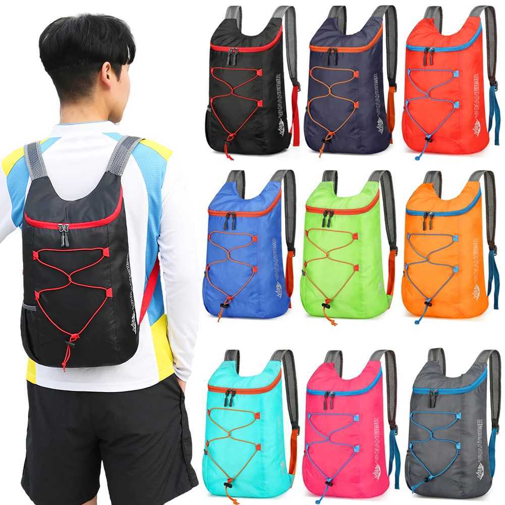 Outdoor Unisex Waterproof Foldable Backpack 10L Capacity Portable Camping Hiking Travel Daypack Leisure Men Women Sport Bags W250603
