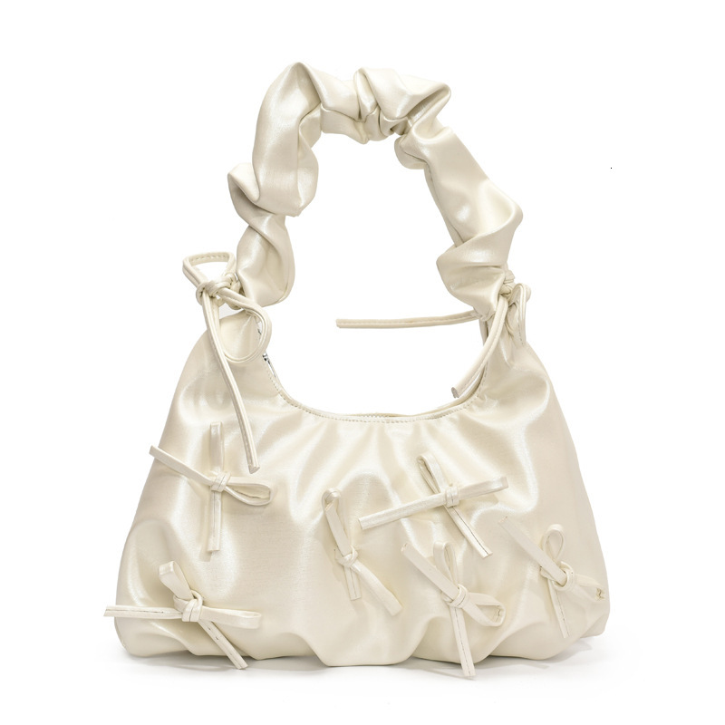 Wrinkled shoulder bag new bow tie shoulder cloud fashion bag cute fashion women s armpit bag designer women s crossbody bag handbag