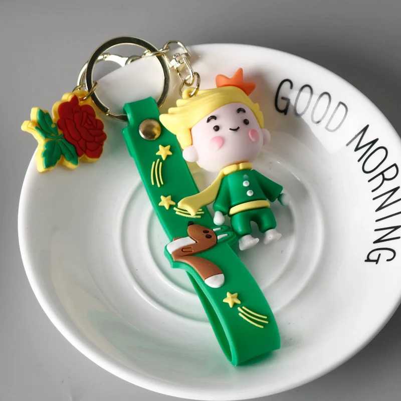 Green Best Deal Little Prince and Fox Keychain Pendant for Kids Birthday Party Decoration Gift Keyring M250604