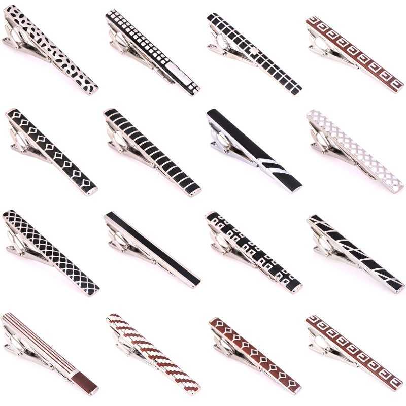 High quality mens tie clip wedding Tie Pins Colorful Simple Metal Silvery Gold Color by hand Necktie Clip accessories wholesale. W250604