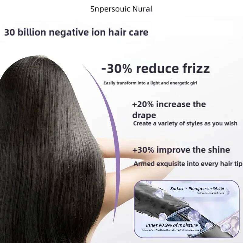 TINSOL New 220V Leafless Hair Dryer Professional Negative Ion Noise Reduction Constant Temperature High-Speed Hair Dryer Travel