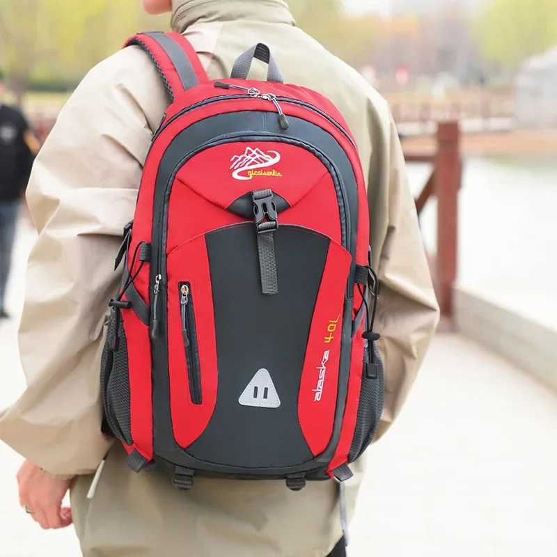 Travel Backpack Men and Women Outdoor Mountaineering Bag Large Capacity Waterproof Sports Hiking Camping Luggage Storage BagsW250603