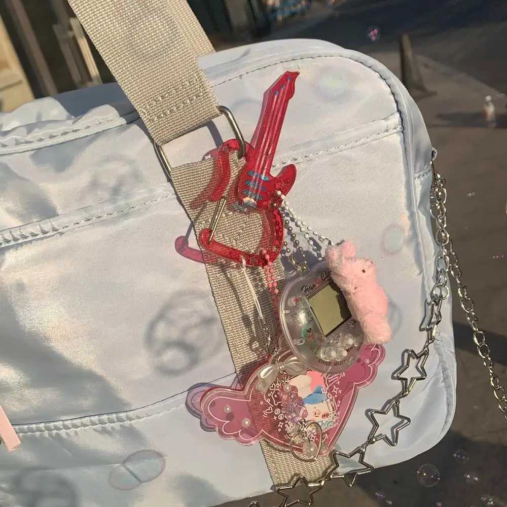 Musical Notes Acrylic Karabiner Illustration Anahtarlk Aksesuarlar anta Charms Dekorasyon Srt antas Sarkt El Kitab Ssler Hediye W250604