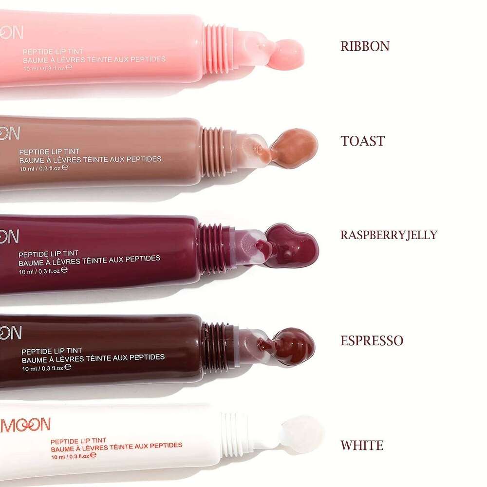 free shipping 5-color glossy balm, moisturizing, hydrating and lightening lines, fruity makeup liquid, tinted lip balm suitable for da