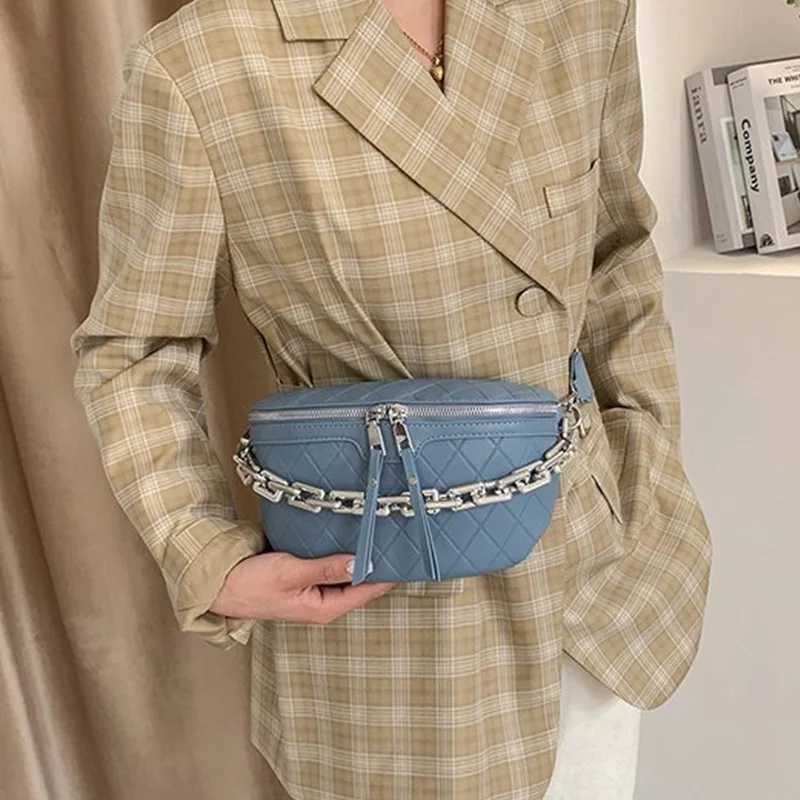 New Chain Fanny pack Women Leather Waist Bag Luxury Brand Chest pack Mini Female Belt Bags Fashion Ladies Shoulder Crossbody Bag W250604