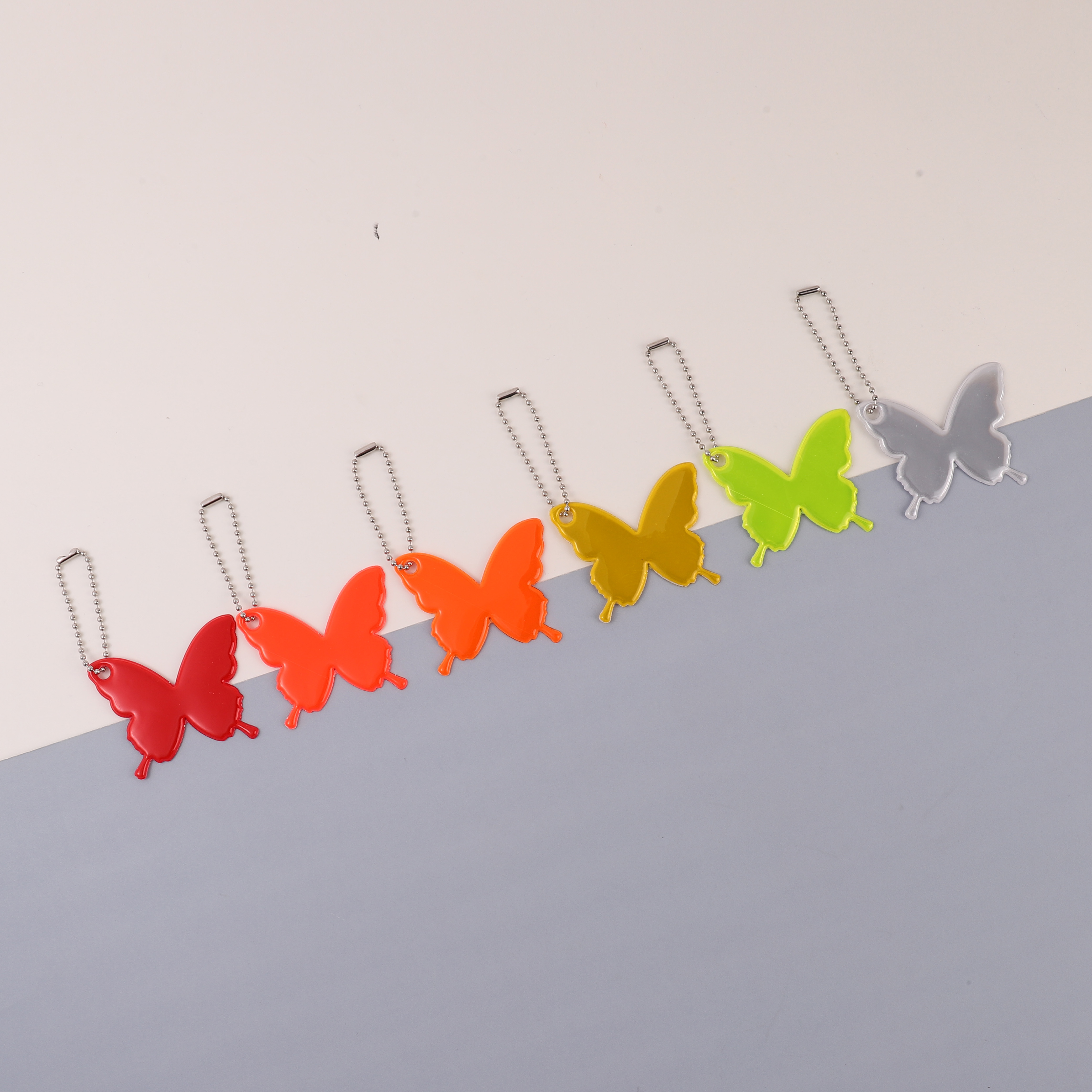 Reflective Butterfly Shape Backpack Pendant Enhancing Evening Visibility - Customizable Bulk Orders Available