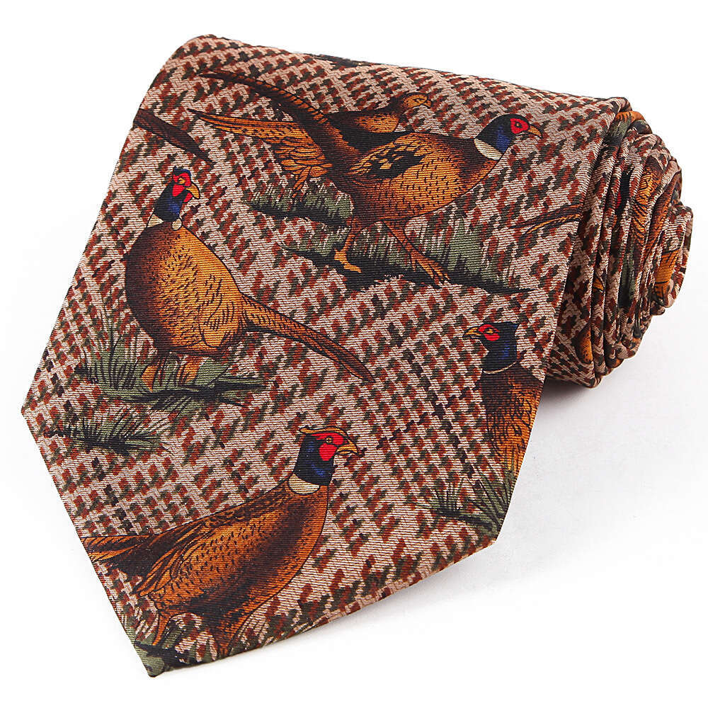 Animal Print Silk Tie - Business Casual Men's Necktie, Pure Silk Fabric